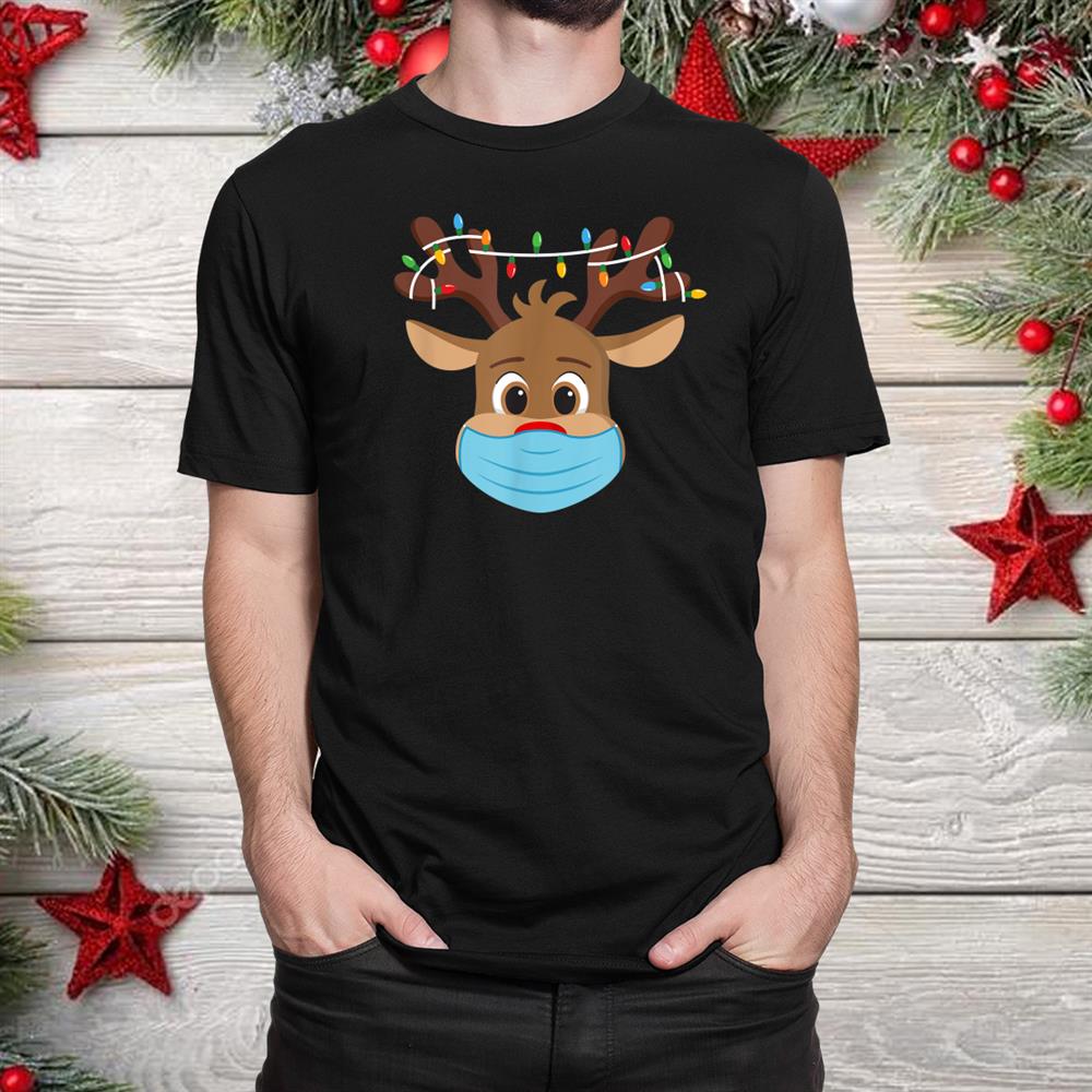 Rudolph Reindeer Mask Shirt Santa Xmas Cute Christmas Shirt Rudolph Reindeer Mask Shirt Santa Xmas Cute Christmas Shirt