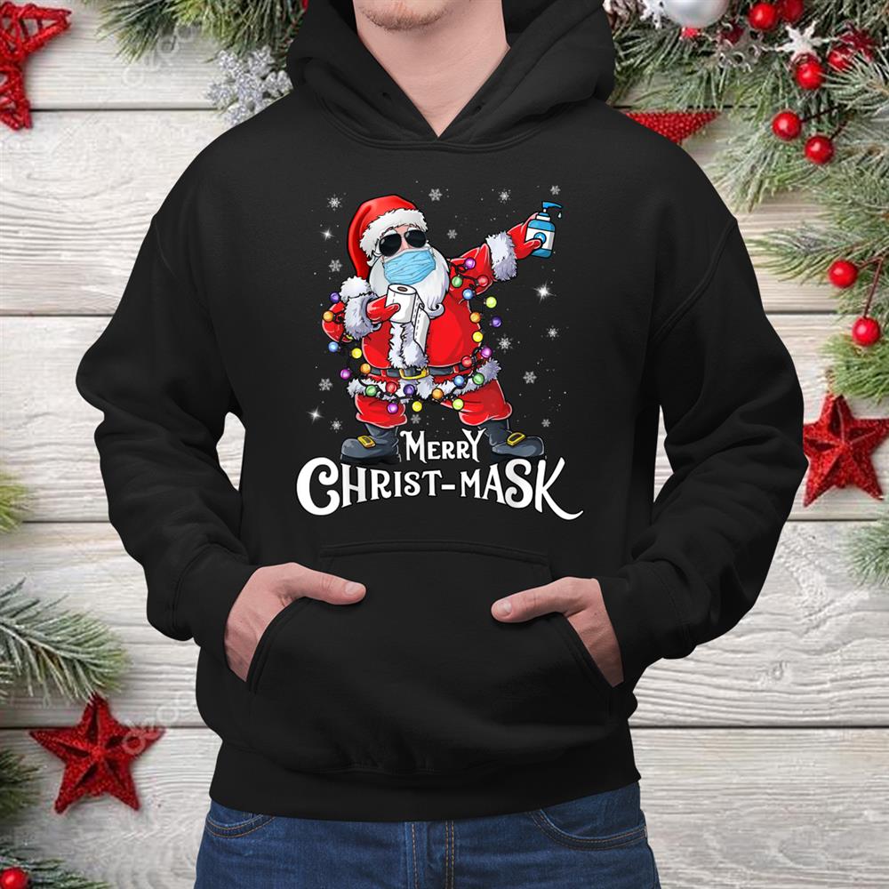 Santa Dabbing Wearing Mask Funny Christmas Shirt Santa Dabbing Wearing Mask Funny Christmas Shirt