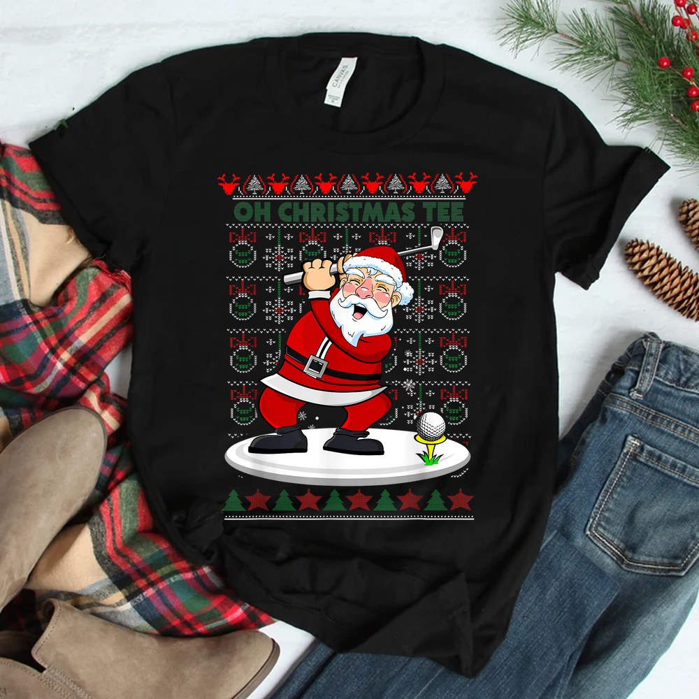 Santa Golf Lover Christmas Costume Golf Player Christmas Shirt Santa Golf Lover Christmas Costume Golf Player Christmas Shirt