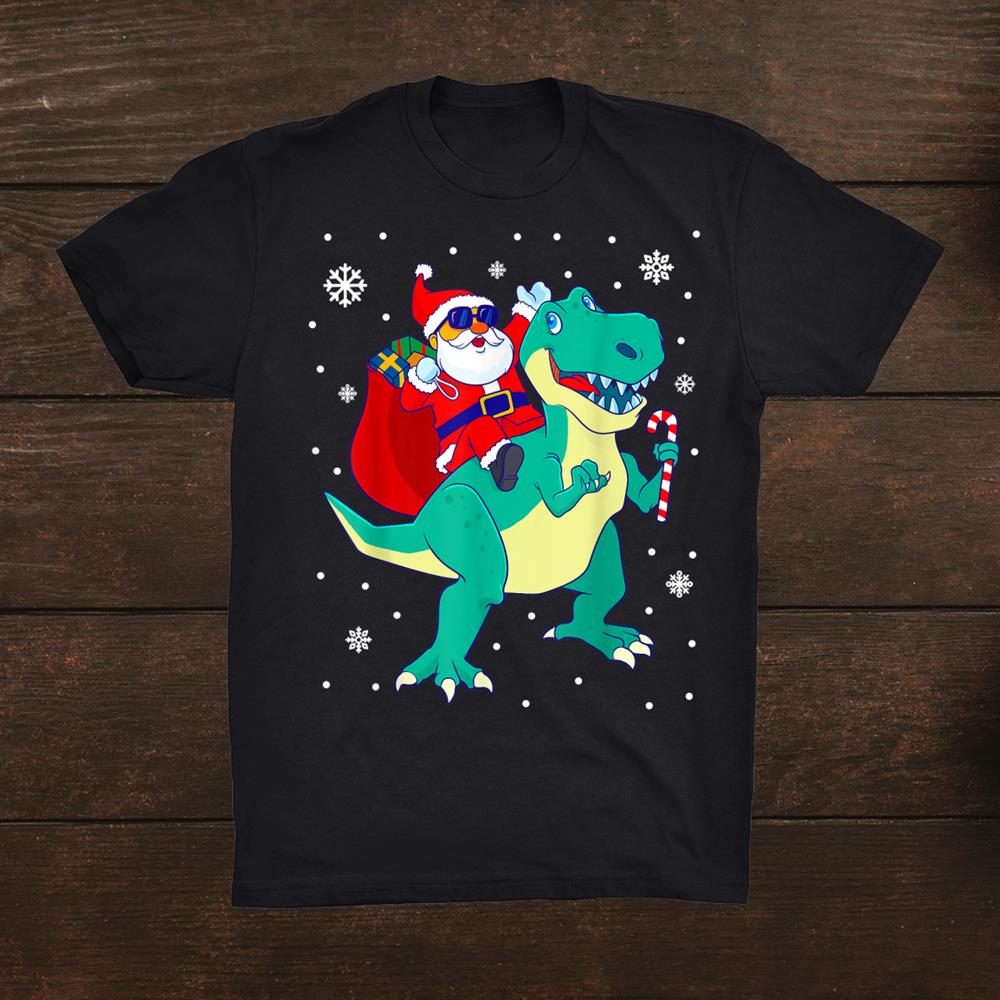 Santa Riding Dinosaur Christmas T Rex Rawr Shirt Santa Riding Dinosaur Christmas T Rex Rawr Shirt