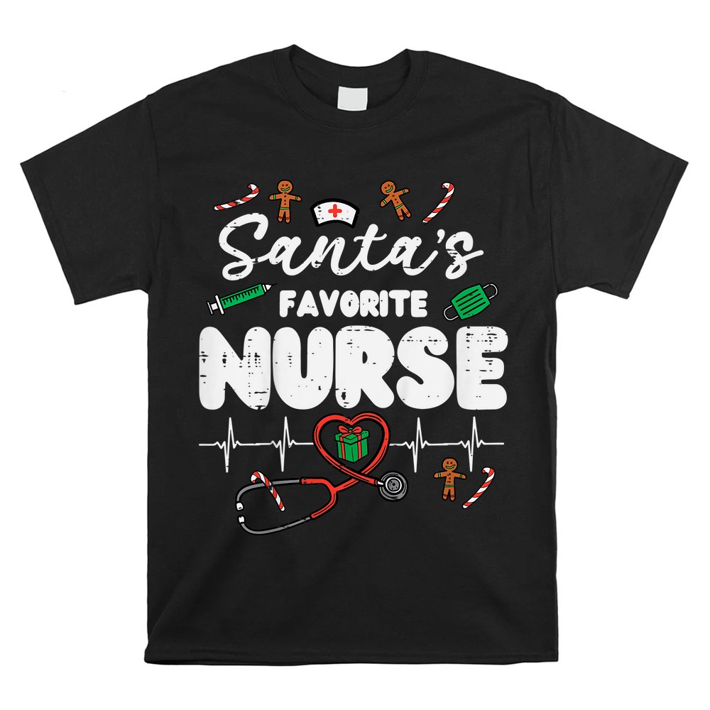 Santas Favorite Nurse Christmas Shirt Santas Favorite Nurse Christmas Shirt