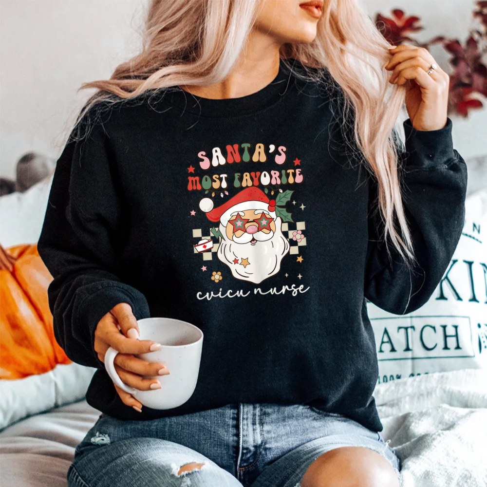 Santa’s Most Favorite Cvicu Nurse Christmas Shirt Santa’s Most Favorite Cvicu Nurse Christmas Shirt