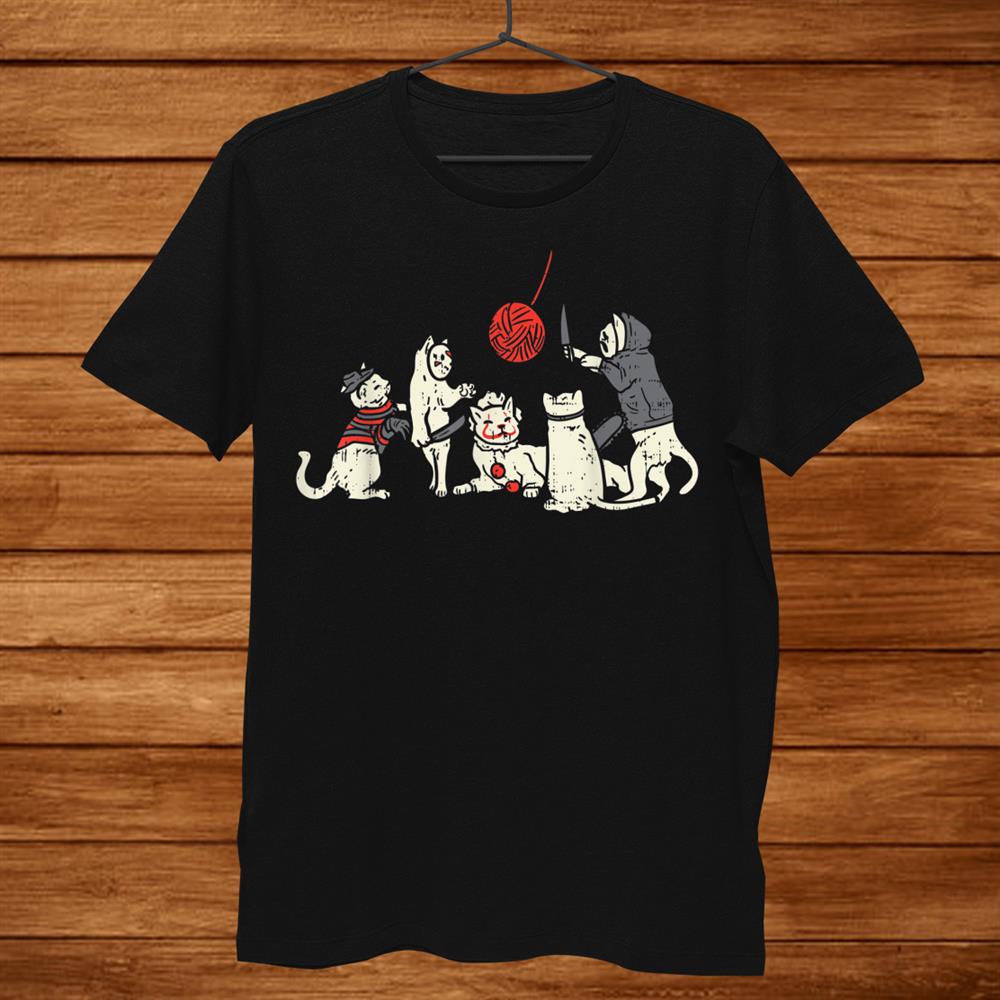Scary Cute Horror Clown Cats Funny Halloween Kitten Lover Shirt Scary Cute Horror Clown Cats Funny Halloween Kitten Lover Shirt