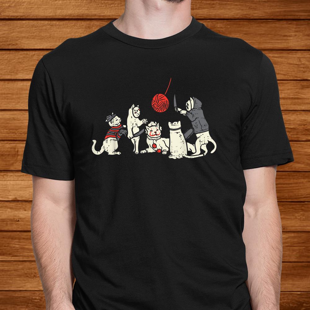 Scary Cute Horror Clown Cats Funny Halloween Kitten Lover Shirt Scary Cute Horror Clown Cats Funny Halloween Kitten Lover Shirt