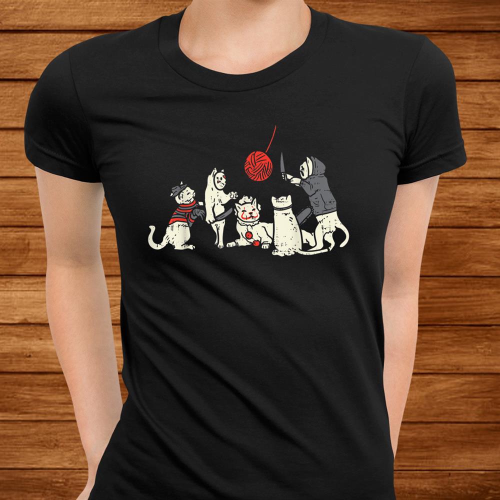 Scary Cute Horror Clown Cats Funny Halloween Kitten Lover Shirt Scary Cute Horror Clown Cats Funny Halloween Kitten Lover Shirt