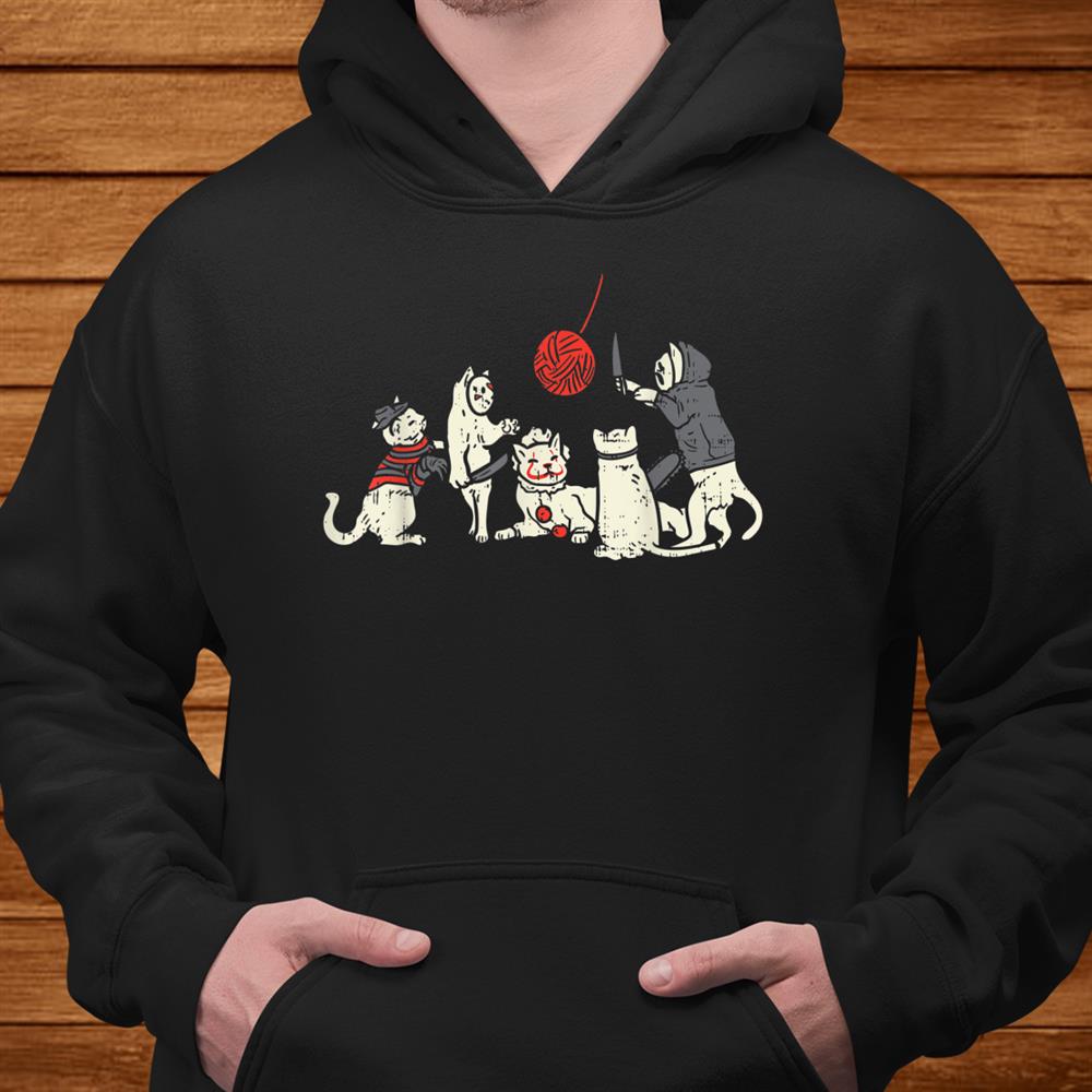 Scary Cute Horror Clown Cats Funny Halloween Kitten Lover Shirt Scary Cute Horror Clown Cats Funny Halloween Kitten Lover Shirt