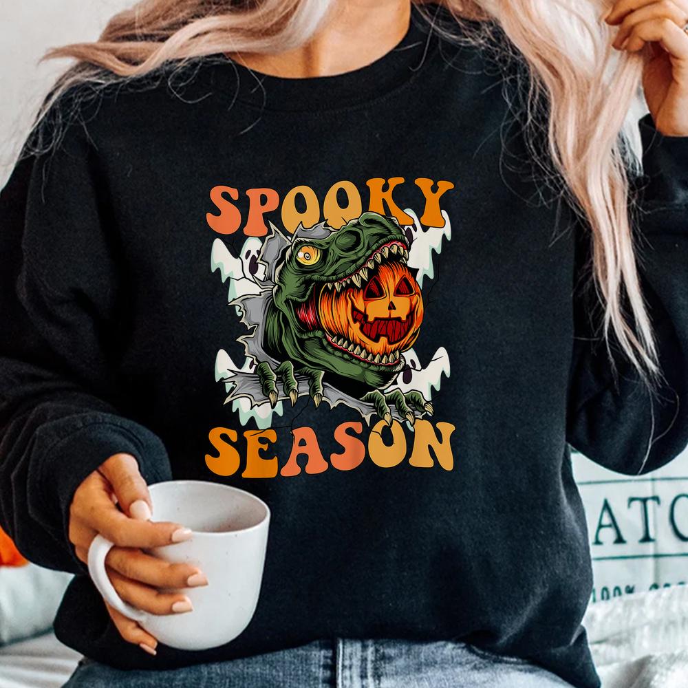 Scary Dinosaur Pumpkin Spooky Season Halloween Shirt Scary Dinosaur Pumpkin Spooky Season Halloween Shirt