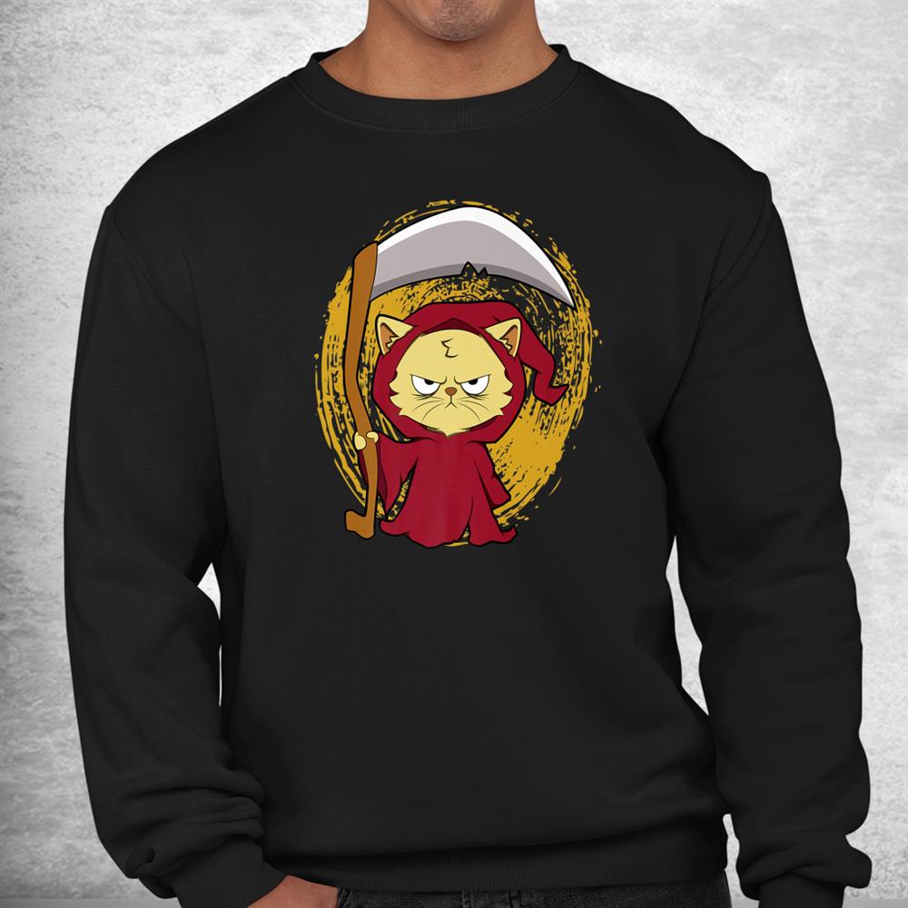 Scary Halloween Cat Kitten Reaper Halloween Shirt Scary Halloween Cat Kitten Reaper Halloween Shirt