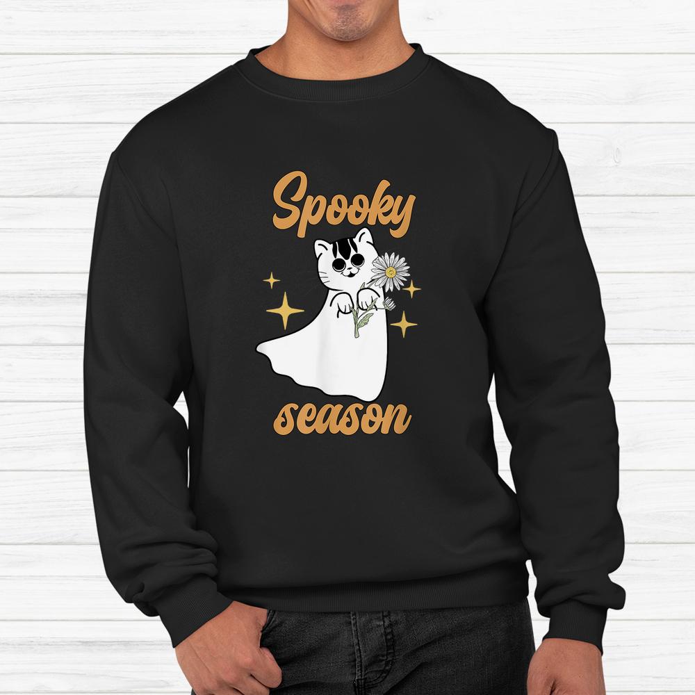 Scary Spooky Halloween Flower Cat Shirt Scary Spooky Halloween Flower Cat Shirt