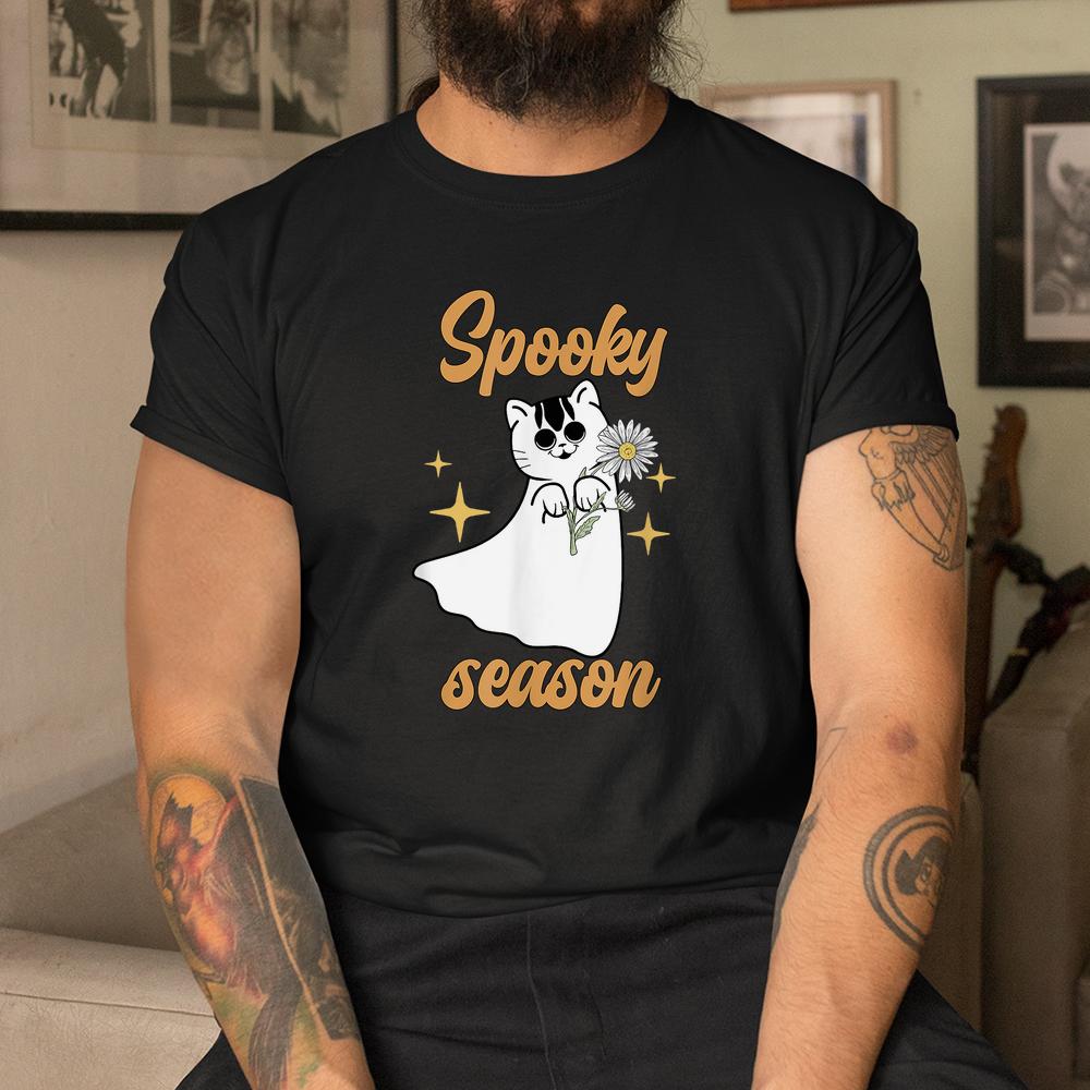 Scary Spooky Halloween Flower Cat Shirt Scary Spooky Halloween Flower Cat Shirt