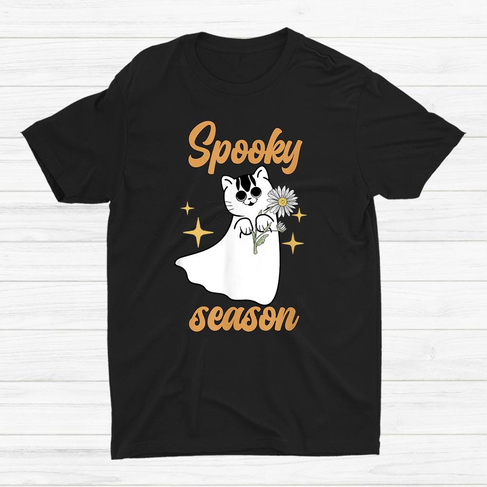 Scary Spooky Halloween Flower Cat Shirt Scary Spooky Halloween Flower Cat Shirt