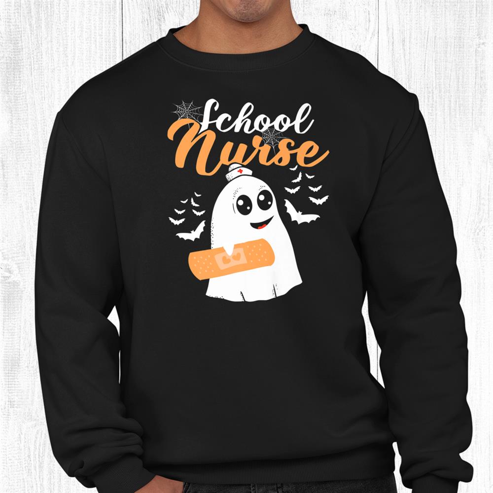 School Nurse Halloween And Scary Ghost Registered Nurses Shirt School Nurse Halloween And Scary Ghost Registered Nurses Shirt