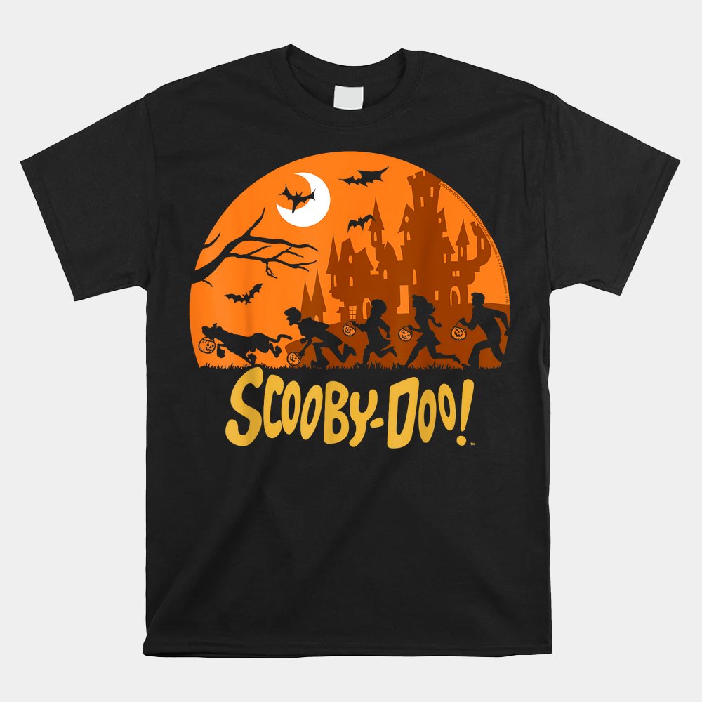 Scooby-doo The Gang Halloween Silhouette Logo Shirt Scooby-doo The Gang Halloween Silhouette Logo Shirt