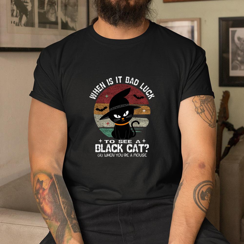Silly Halloween Riddles And Jokes Bad Luck Black Cat Mouse Shirt Silly Halloween Riddles And Jokes Bad Luck Black Cat Mouse Shirt
