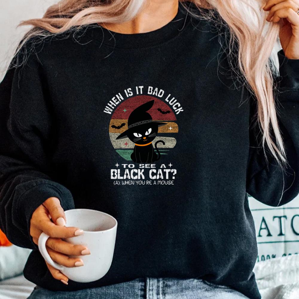 Silly Halloween Riddles And Jokes Bad Luck Black Cat Mouse Shirt Silly Halloween Riddles And Jokes Bad Luck Black Cat Mouse Shirt