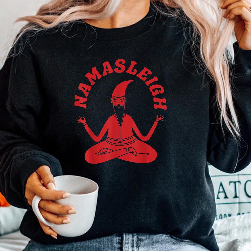 Simple Namasleigh Yoga Santa Claus Christmas Shirt Simple Namasleigh Yoga Santa Claus Christmas Shirt