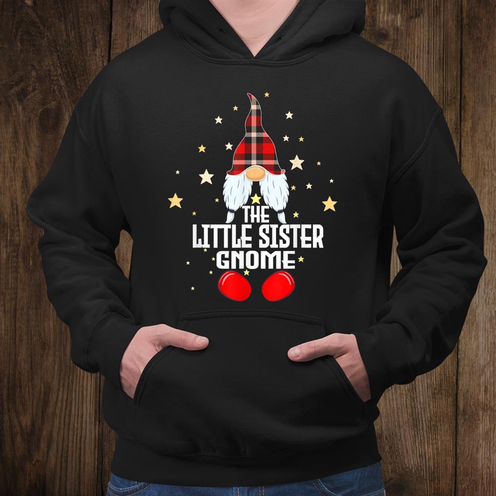 Sister Gnome Buffalo Plaid Matching Christmas Gift Stars Shirt Sister Gnome Buffalo Plaid Matching Christmas Gift Stars Shirt