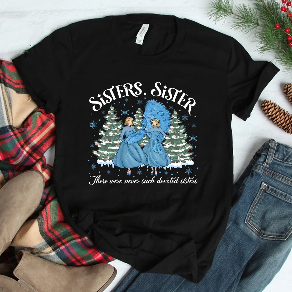 Sisters White Christmas Movie 1954 Xmas Snow Holiday Pajamas Shirt Sisters White Christmas Movie 1954 Xmas Snow Holiday Pajamas Shirt