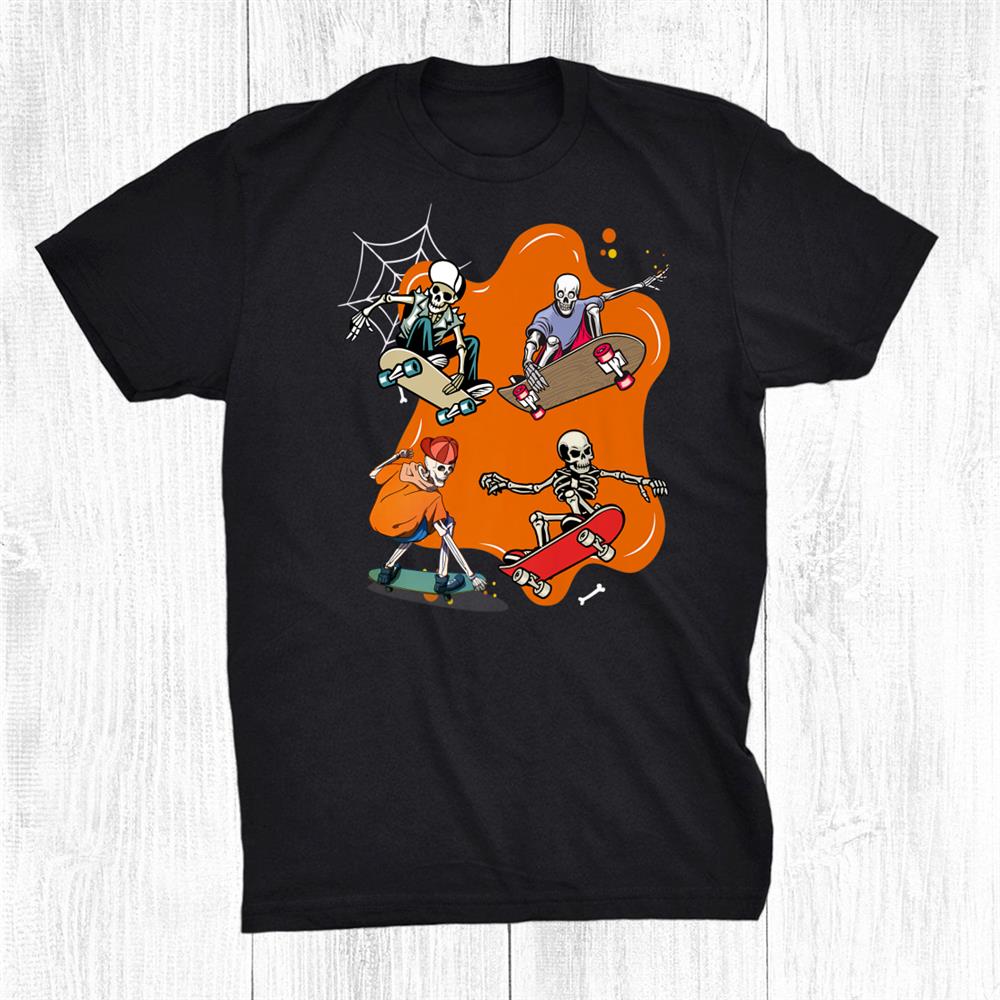 Skateboarding Skeleton Skater Skateboard Halloween Shirt Skateboarding Skeleton Skater Skateboard Halloween Shirt