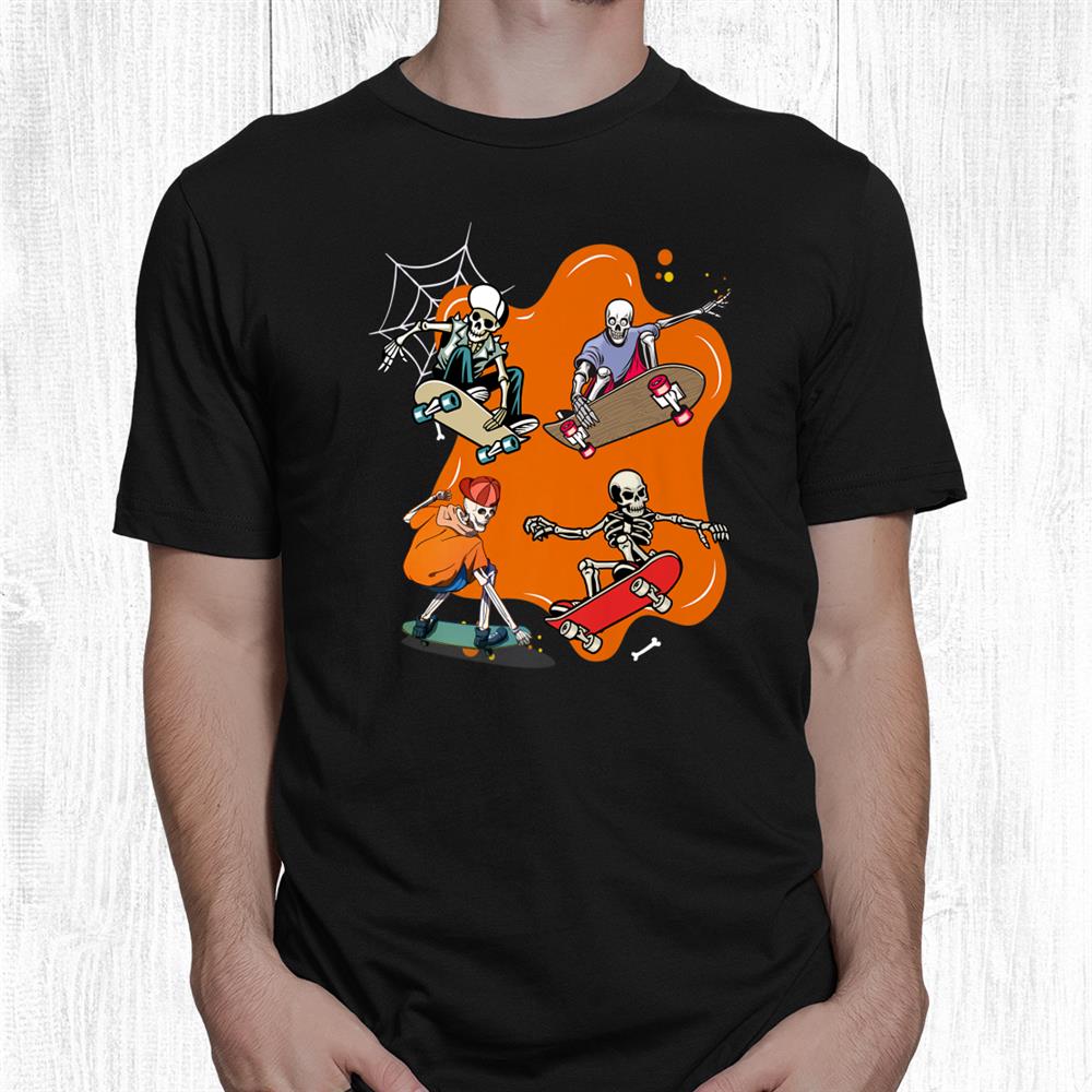 Skateboarding Skeleton Skater Skateboard Halloween Shirt Skateboarding Skeleton Skater Skateboard Halloween Shirt