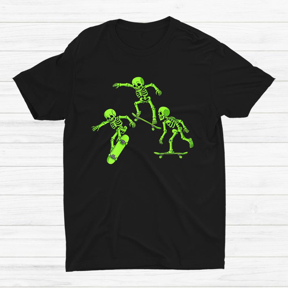 Skateboarding Skeletons Halloween Shirt Skateboarding Skeletons Halloween Shirt