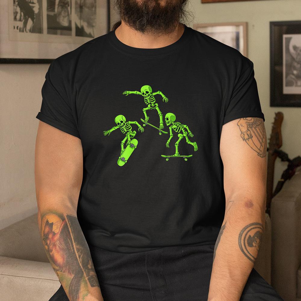Skateboarding Skeletons Halloween Shirt Skateboarding Skeletons Halloween Shirt