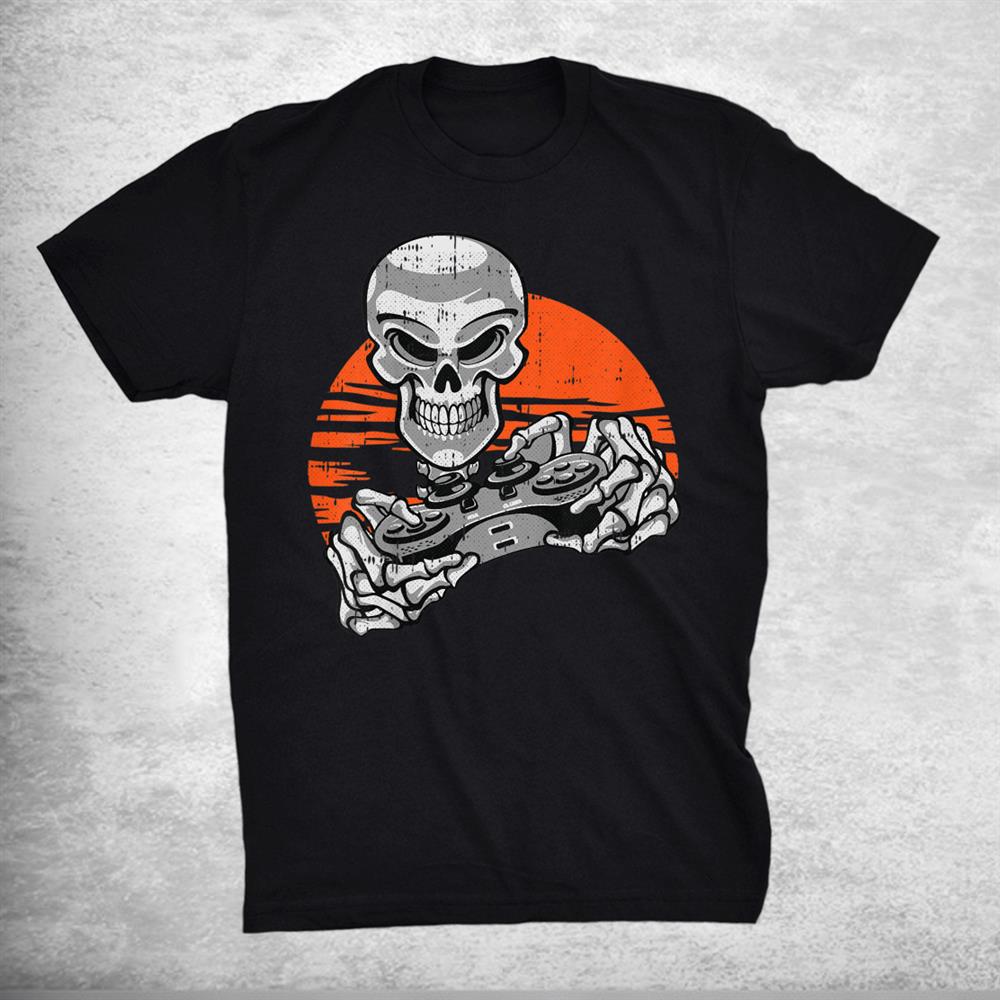 Skeleton Gamer Halloween Playing Video Games Gaming Shirt Skeleton Gamer Halloween Playing Video Games Gaming Shirt