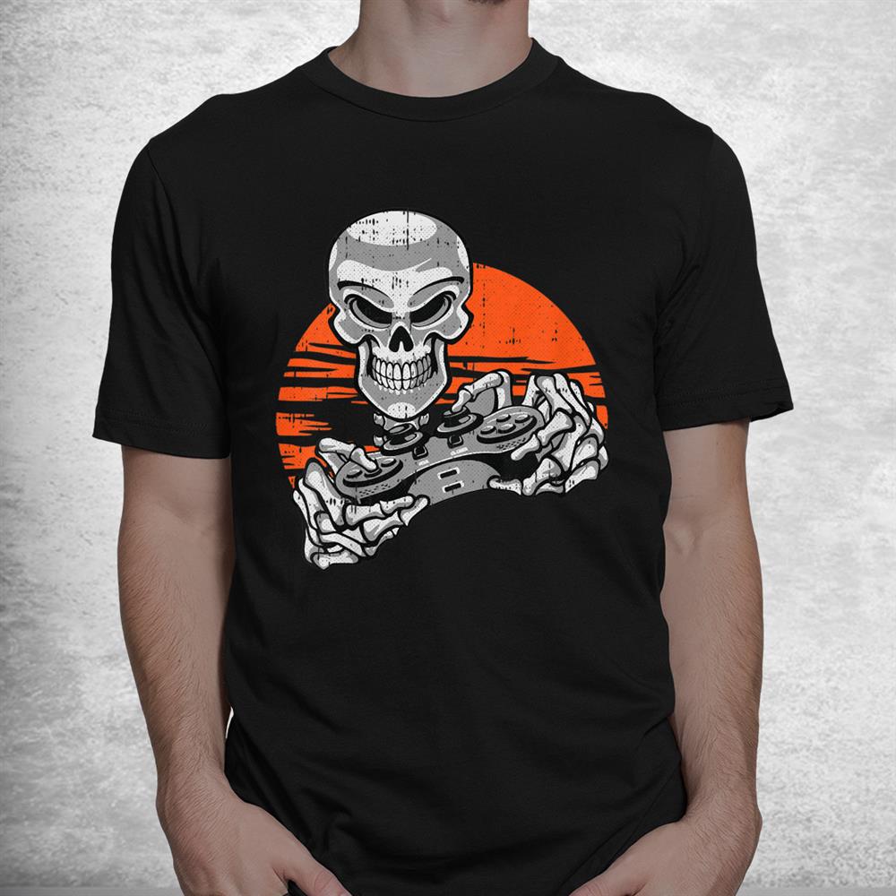 Skeleton Gamer Halloween Playing Video Games Gaming Shirt Skeleton Gamer Halloween Playing Video Games Gaming Shirt