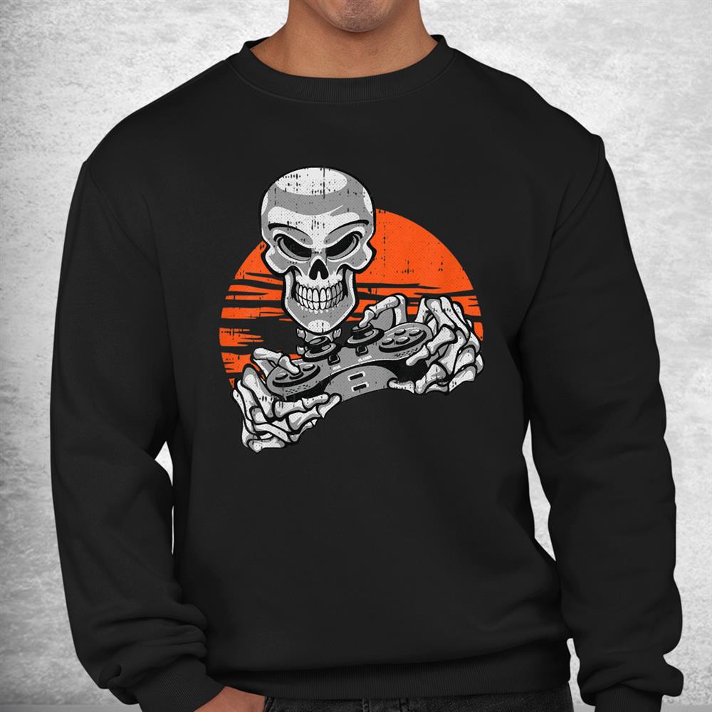 Skeleton Gamer Halloween Playing Video Games Gaming Shirt Skeleton Gamer Halloween Playing Video Games Gaming Shirt