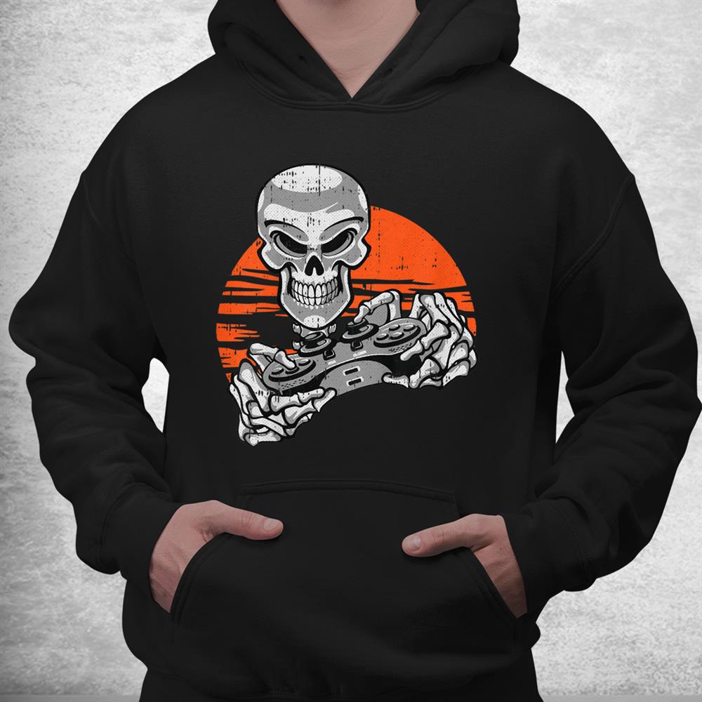 Skeleton Gamer Halloween Playing Video Games Gaming Shirt Skeleton Gamer Halloween Playing Video Games Gaming Shirt