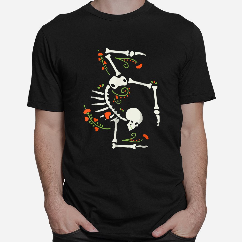 skeleton gymnast lazy diy halloween shirt 1 1