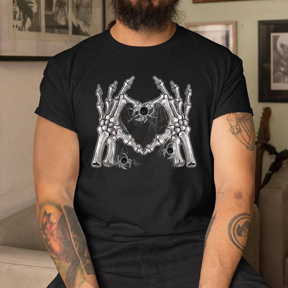 Skeleton Hand Heart Sign Bones Halloween Shirt Skeleton Hand Heart Sign Bones Halloween Shirt
