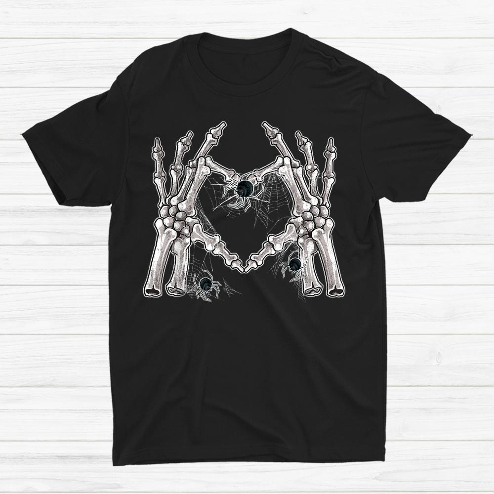 Skeleton Hand Heart Sign Bones Halloween Shirt Skeleton Hand Heart Sign Bones Halloween Shirt