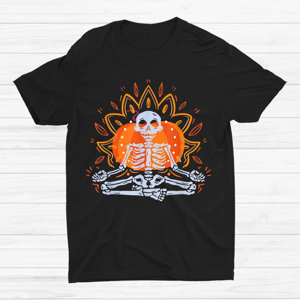 Skeleton Is Doing Yoga For Halloween Shirt Skeleton Is Doing Yoga For Halloween Shirt