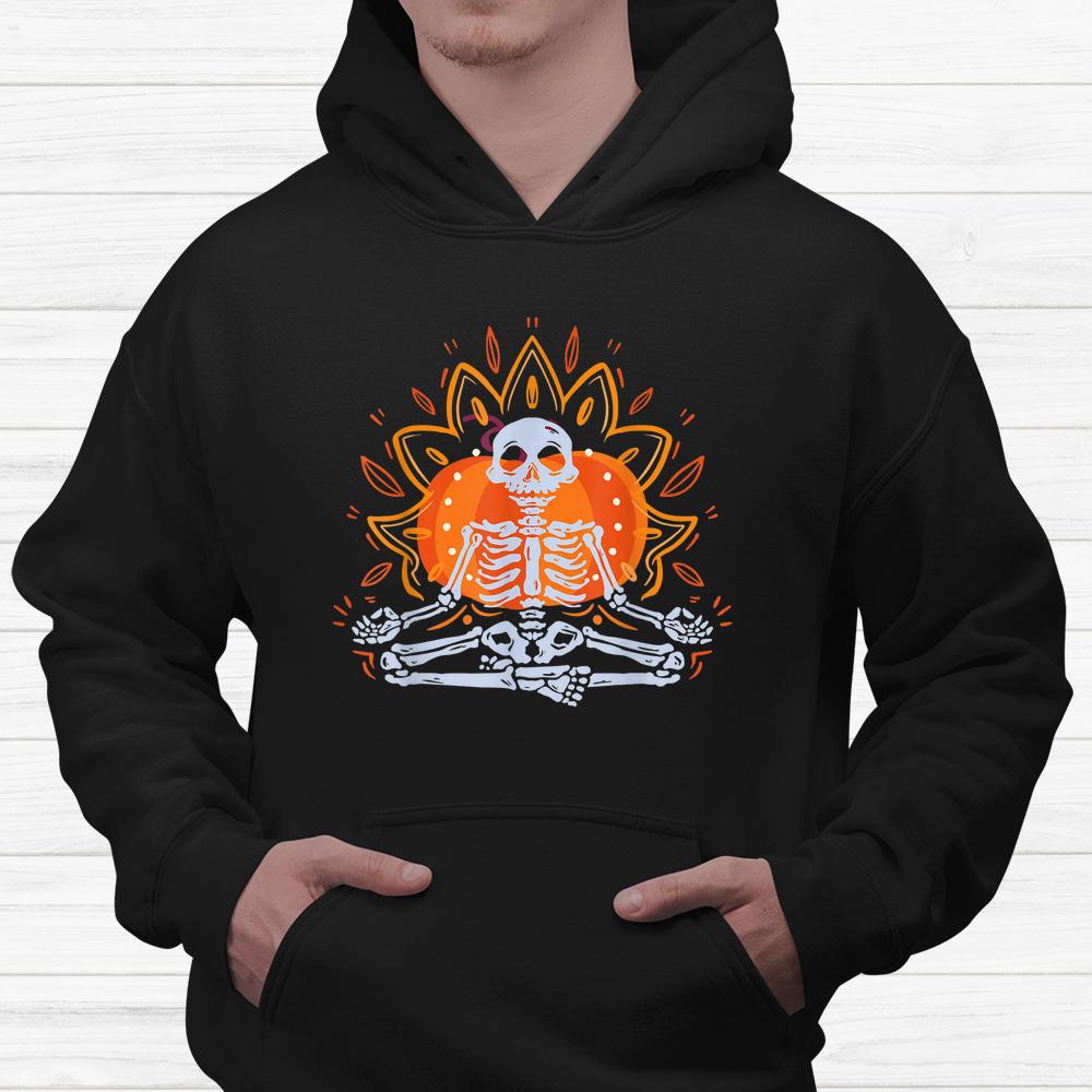 Skeleton Is Doing Yoga For Halloween Shirt Skeleton Is Doing Yoga For Halloween Shirt