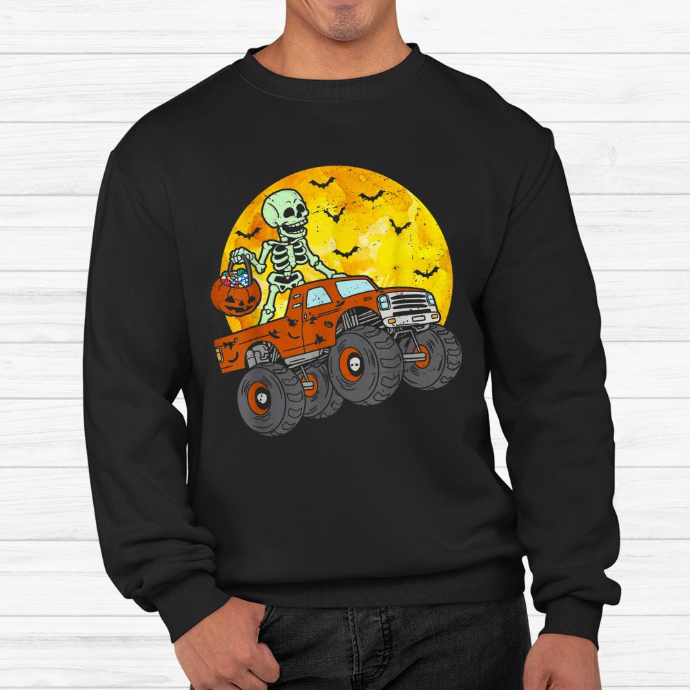 Skeleton Monster Truck Moon Candy Halloween Shirt Skeleton Monster Truck Moon Candy Halloween Shirt