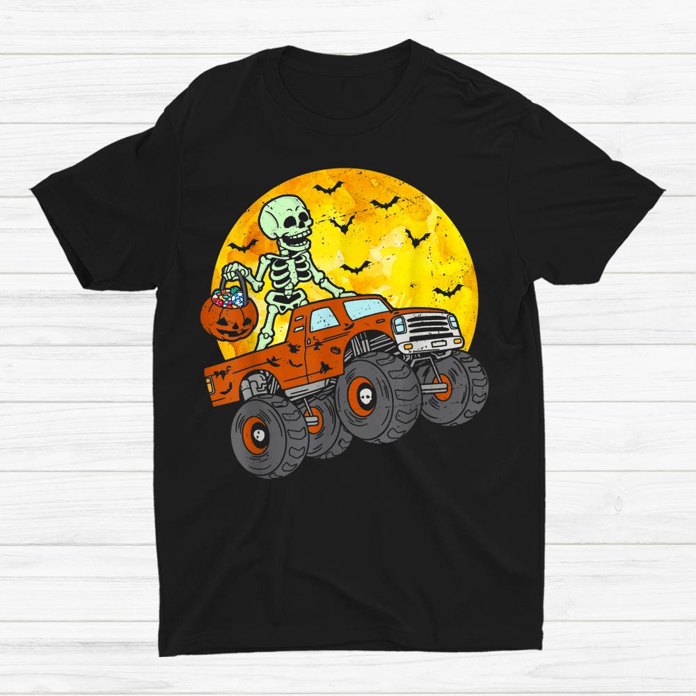 Skeleton Monster Truck Moon Candy Halloween Shirt Skeleton Monster Truck Moon Candy Halloween Shirt