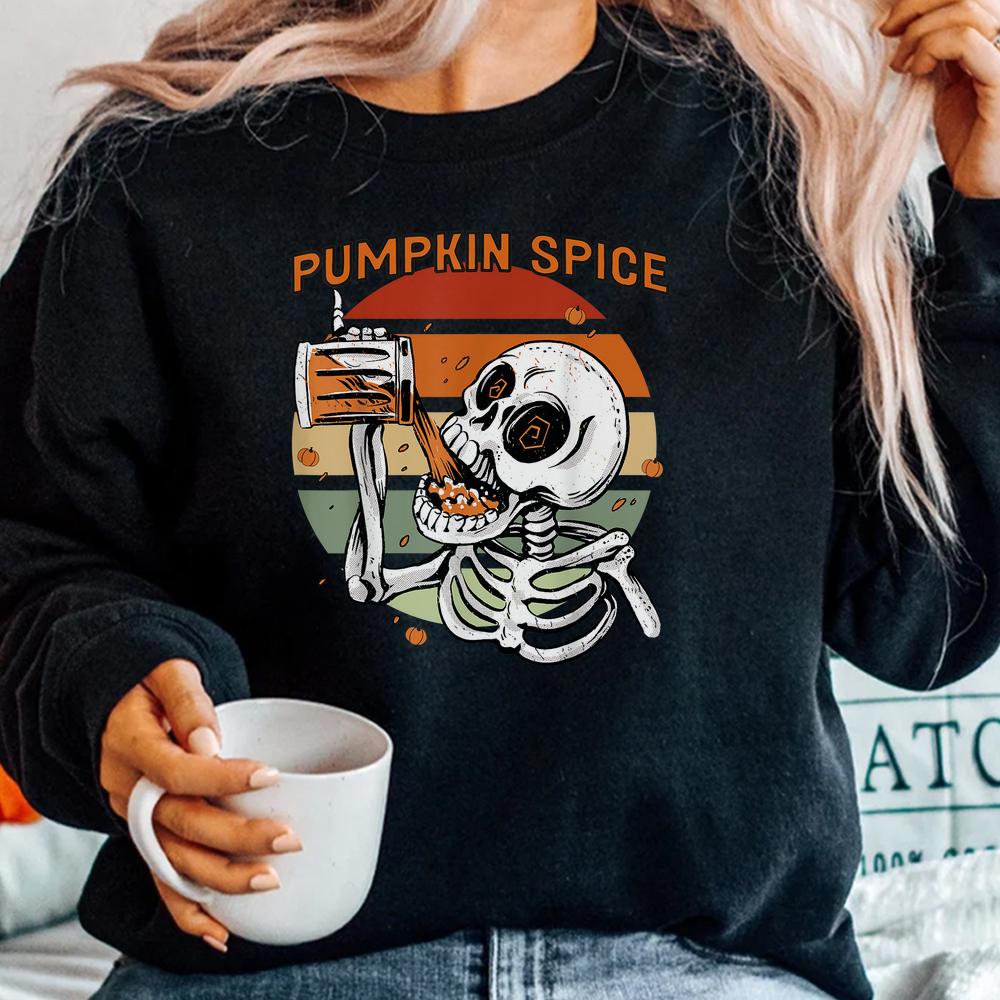 Skeleton Pumpkin Spice Latte Syrup Creamer Halloweenshirt Skeleton Pumpkin Spice Latte Syrup Creamer Halloweenshirt