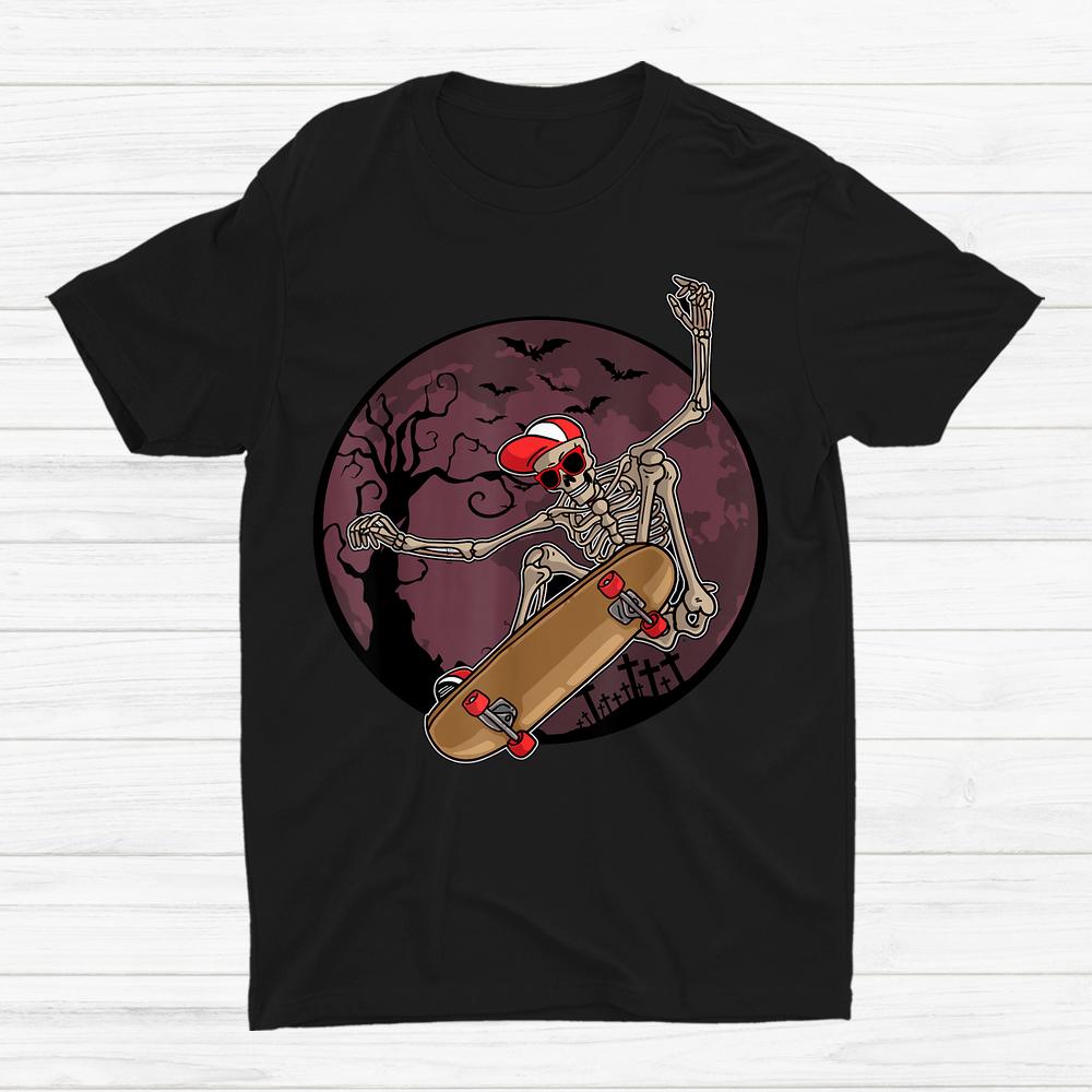 Skeleton Skater Skateboard Halloween Shirt Skeleton Skater Skateboard Halloween Shirt