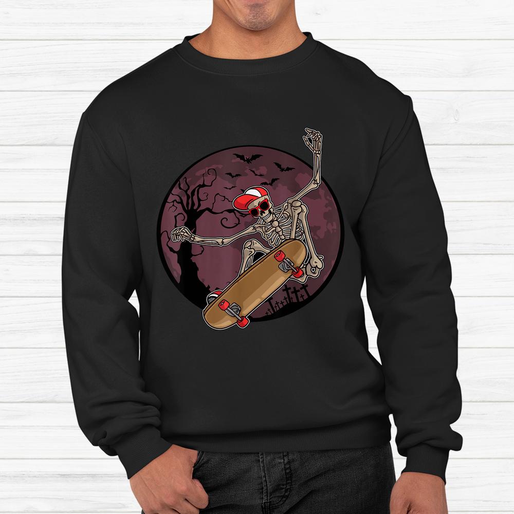 Skeleton Skater Skateboard Halloween Shirt Skeleton Skater Skateboard Halloween Shirt