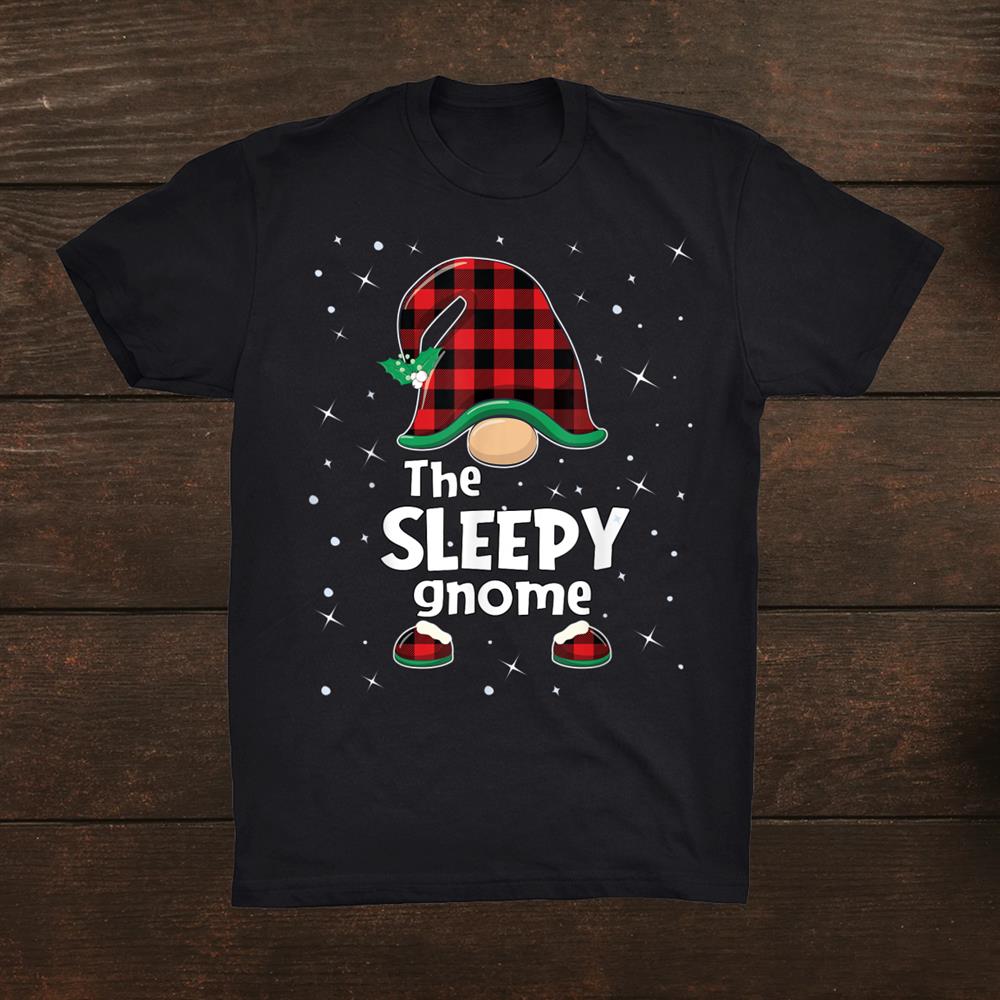 Sleepy Gnome Buffalo Plaid Matching Christmas Pajama Shirt Sleepy Gnome Buffalo Plaid Matching Christmas Pajama Shirt