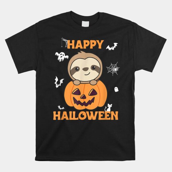 Sloth In Pumpkin Sloths Happy Halloween Shirt