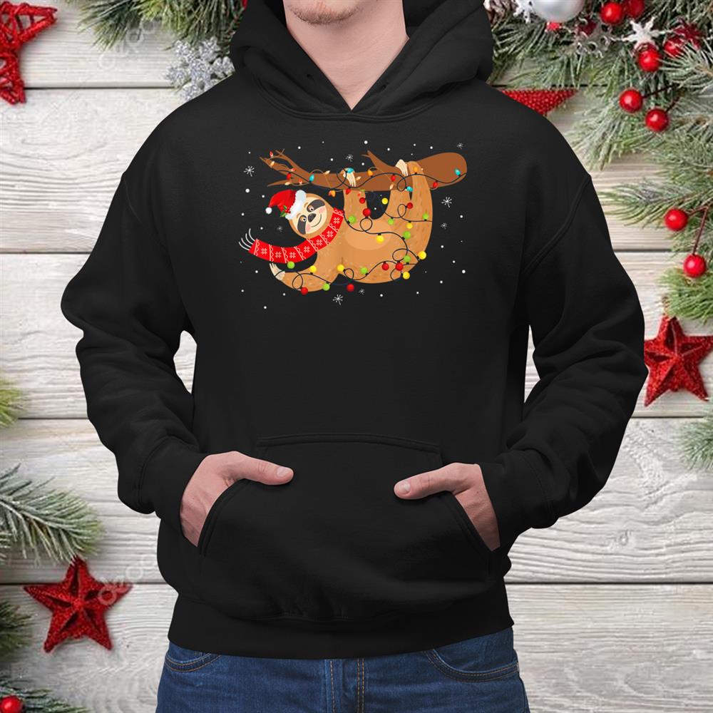 Sloths Christmas Lights Funny Sloths Xmas Shirt Sloths Christmas Lights Funny Sloths Xmas Shirt