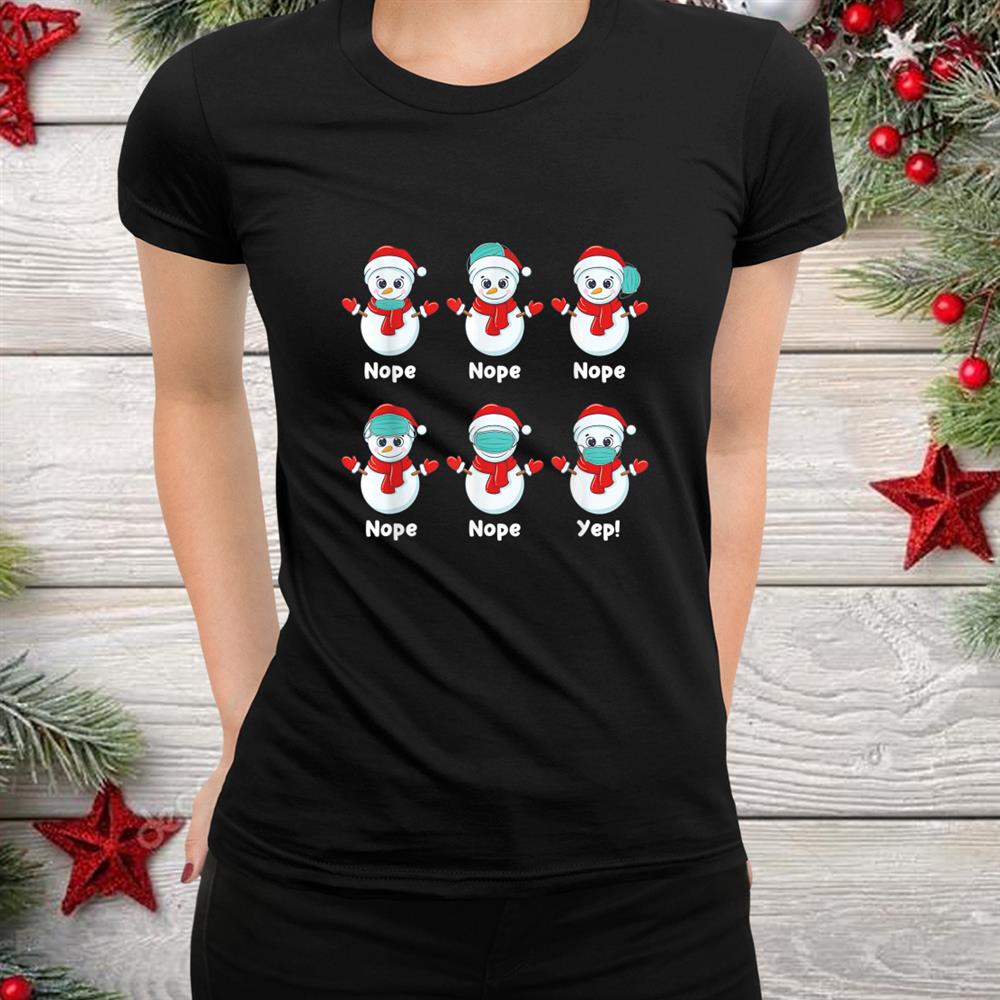 Snowman Wearing Mask Wrong Funny Pjs Snowmies Christmas Shirt Snowman Wearing Mask Wrong Funny Pjs Snowmies Christmas Shirt