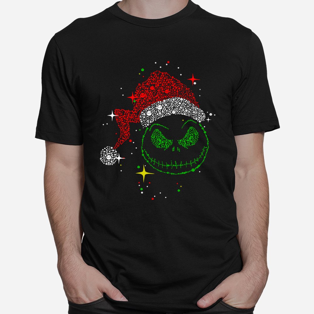 Sparkle Rhinestone Christmas Jack Skellington Shirt Sparkle Rhinestone Christmas Jack Skellington Shirt
