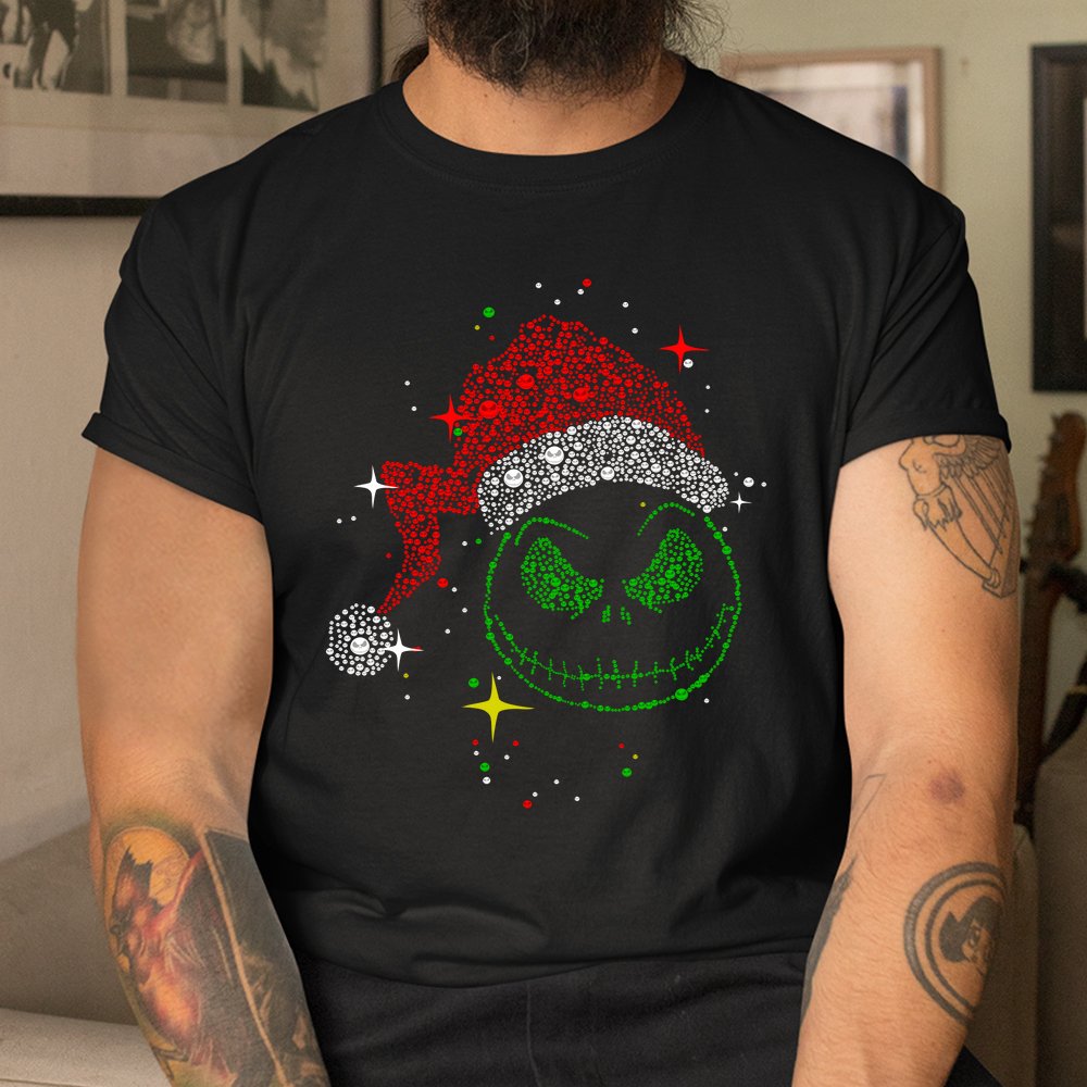 Sparkle Rhinestone Christmas Jack Skellington Shirt Sparkle Rhinestone Christmas Jack Skellington Shirt