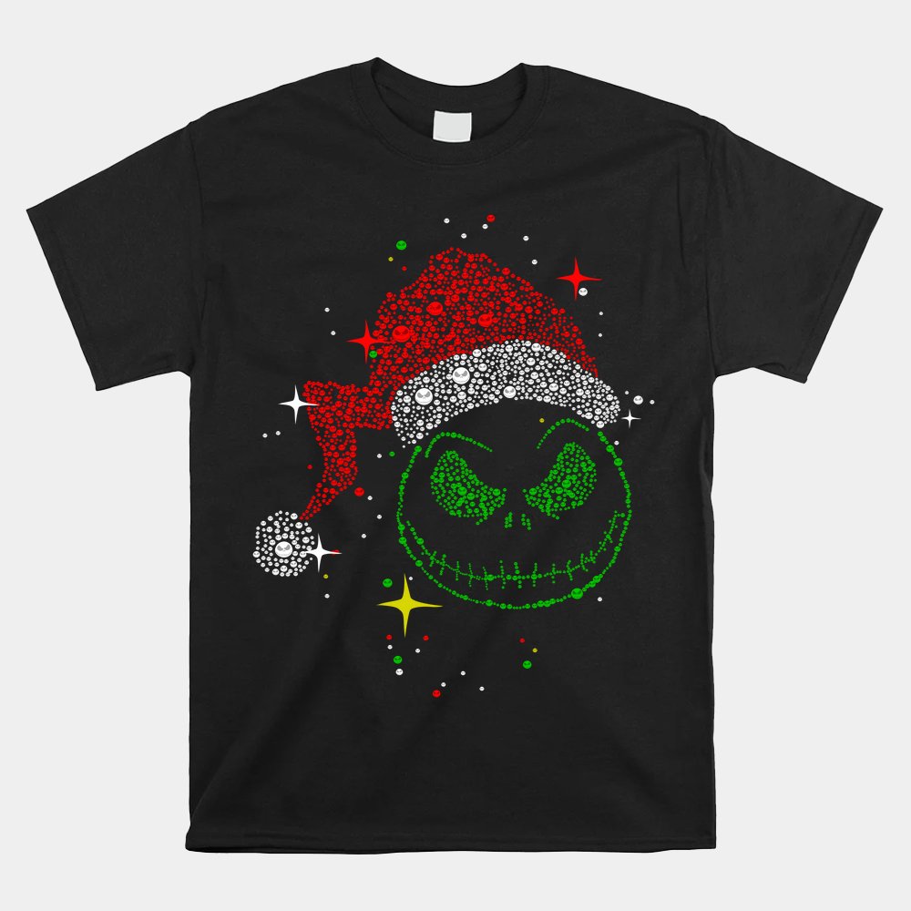 Sparkle Rhinestone Christmas Jack Skellington Shirt Sparkle Rhinestone Christmas Jack Skellington Shirt