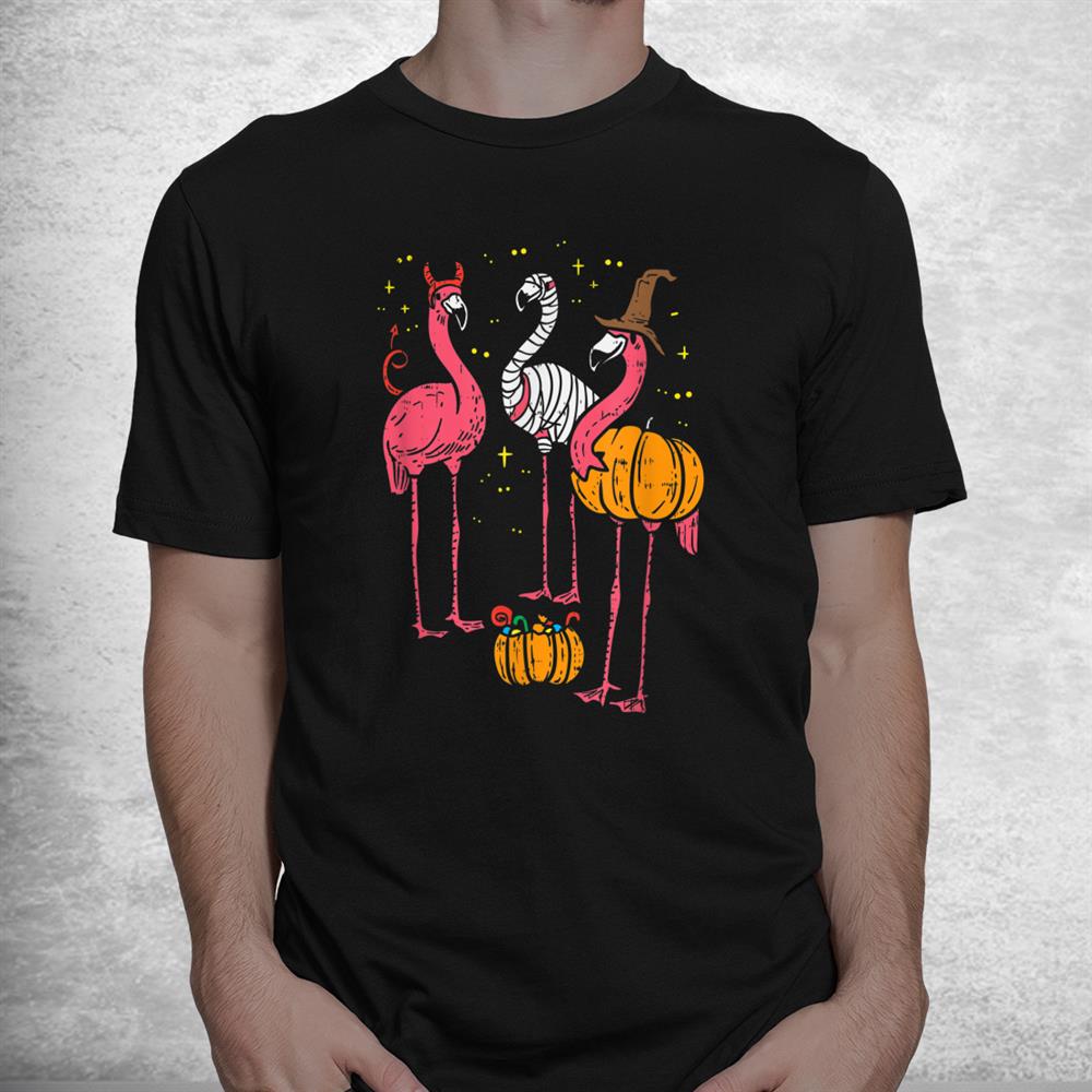 Spooky Flamingo Trio Funny Halloween Shirt Spooky Flamingo Trio Funny Halloween Shirt