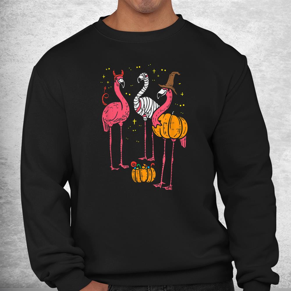 Spooky Flamingo Trio Funny Halloween Shirt Spooky Flamingo Trio Funny Halloween Shirt