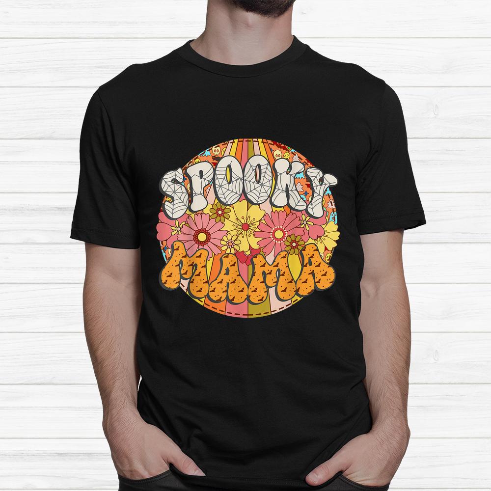 Spooky Mama Matching Family Groovy Halloween Shirt Spooky Mama Matching Family Groovy Halloween Shirt